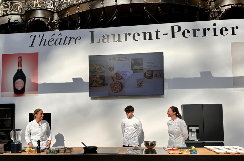Nina Métayer et Amandine Chaignot lors de la démonstration au Taste of Paris