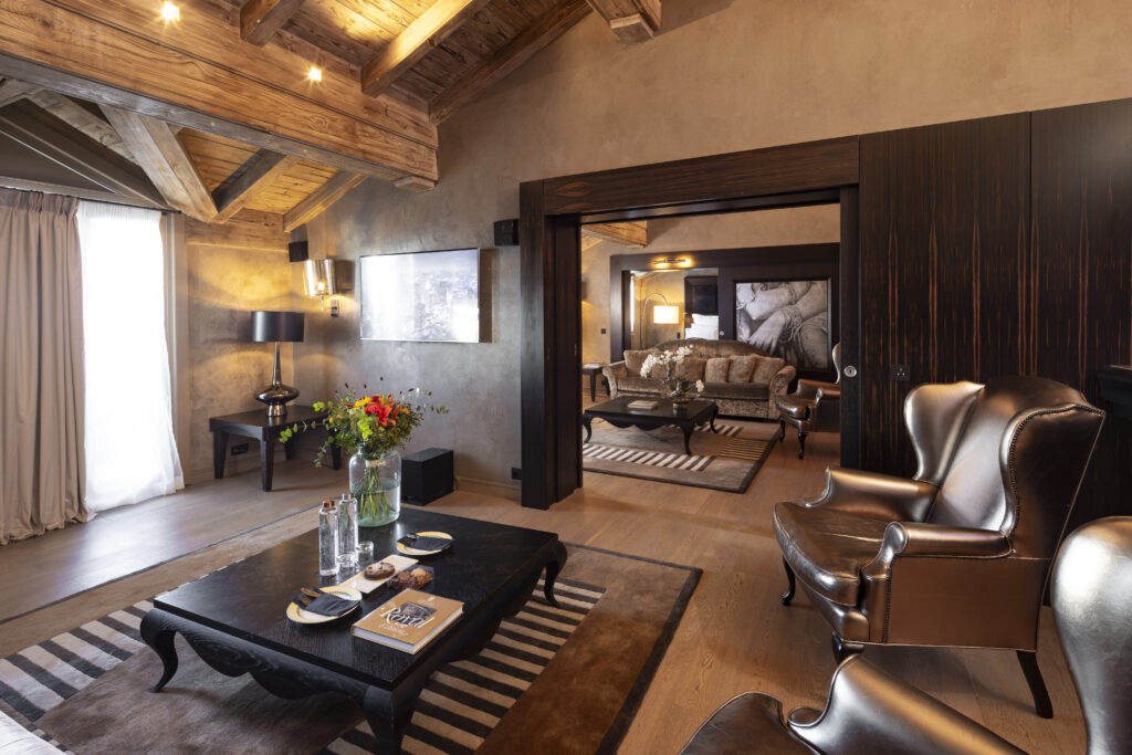 Salon Suite Prestige Le Lana Courchevel 1850 hôtel cinq étoiles