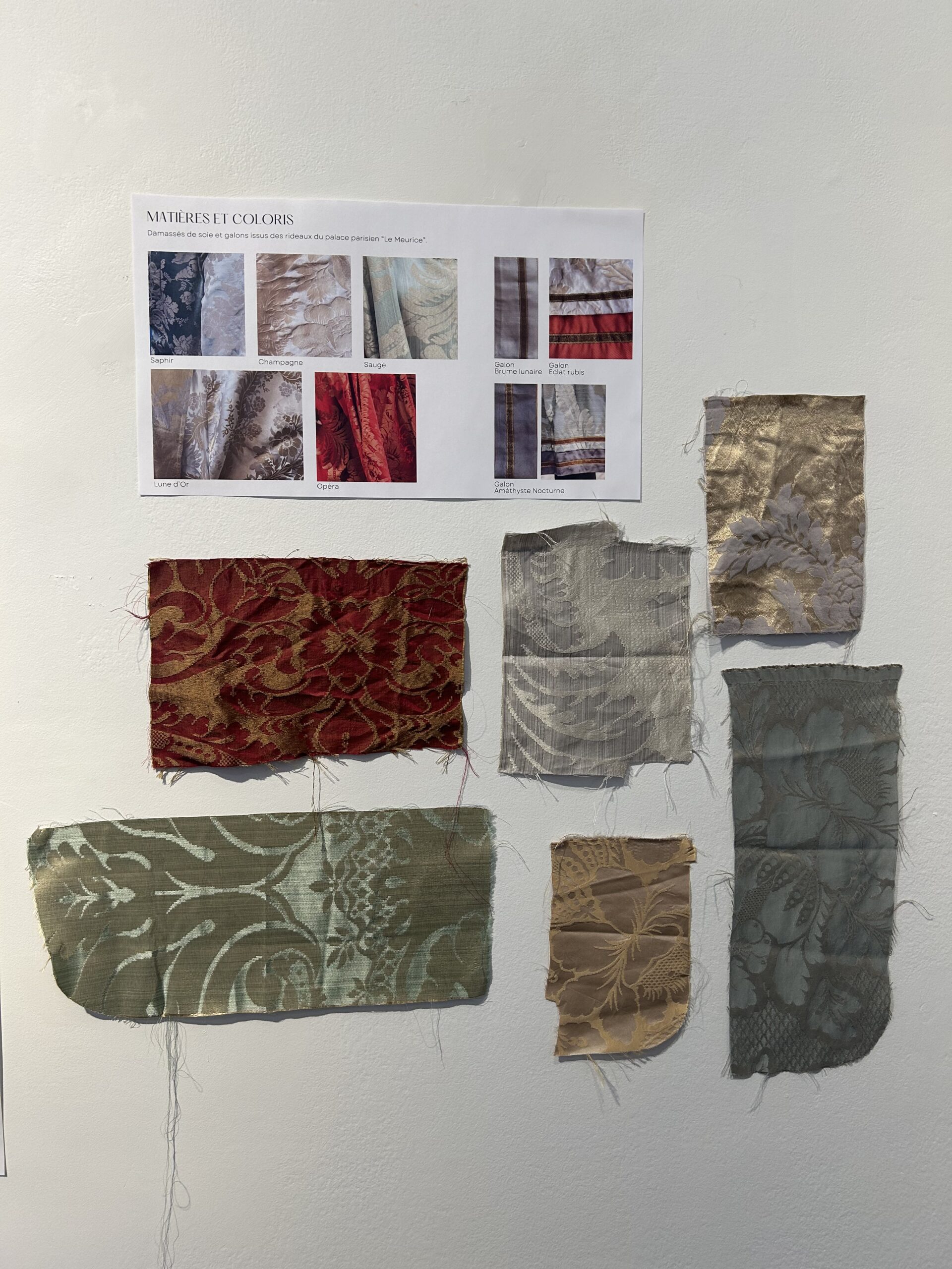 Etoffes et inspirations de la collection pour les E-Fashion Awards