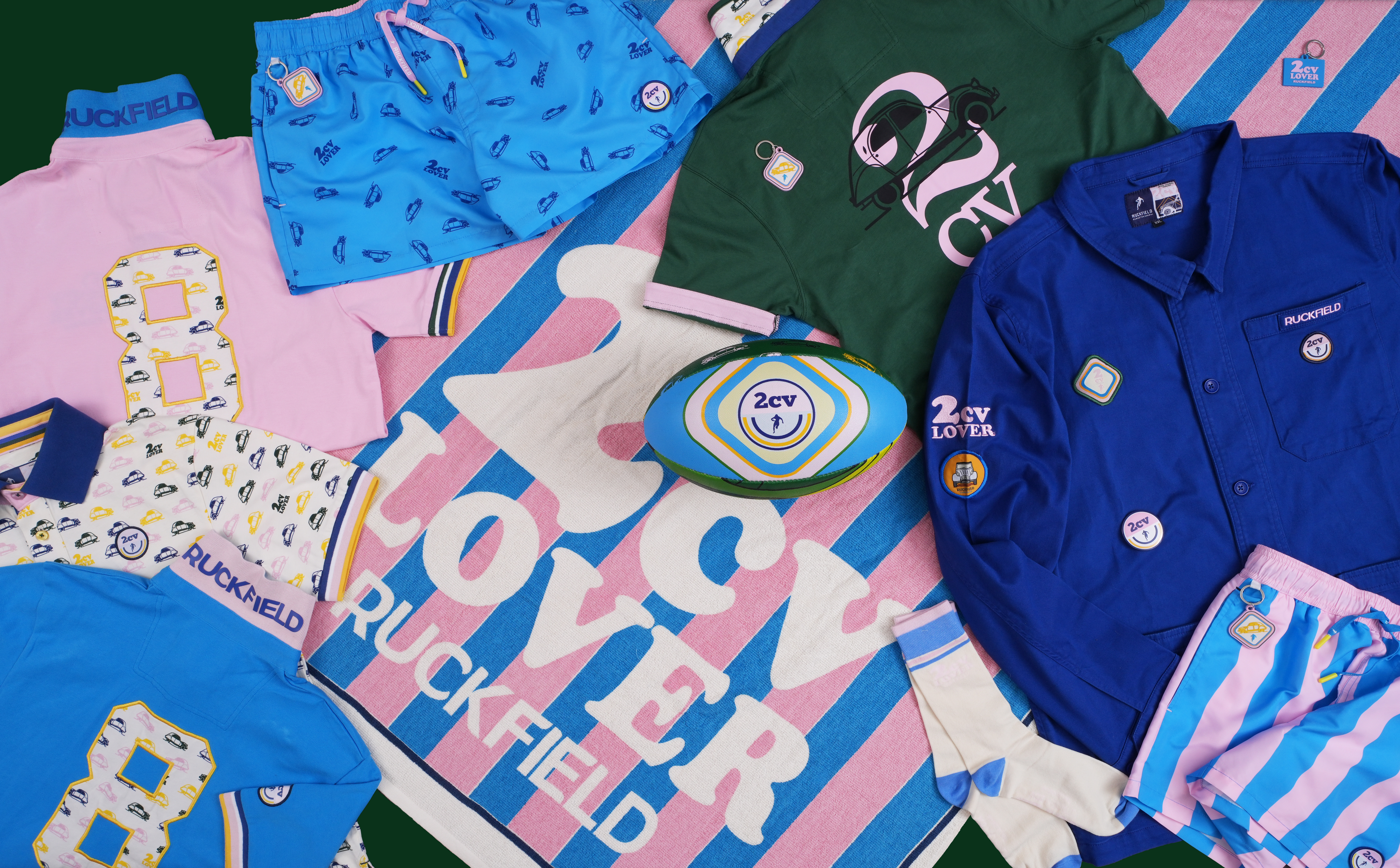 produit Ruckfield x 2CV étalés