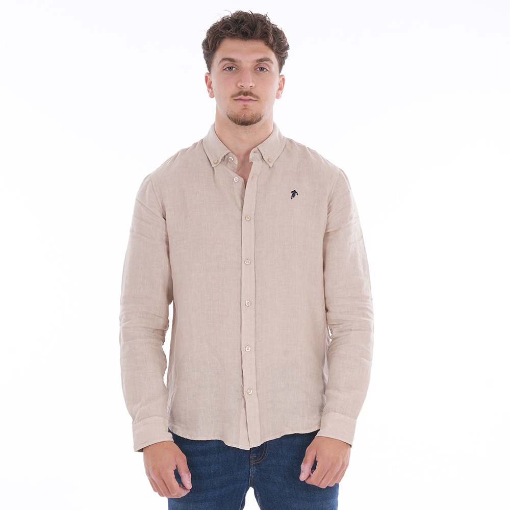 Chemise à manches longues - Beige