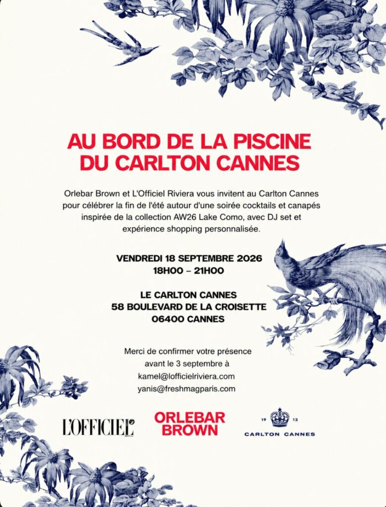Orlebar Brown x L'Officiel Riviera au Carlton