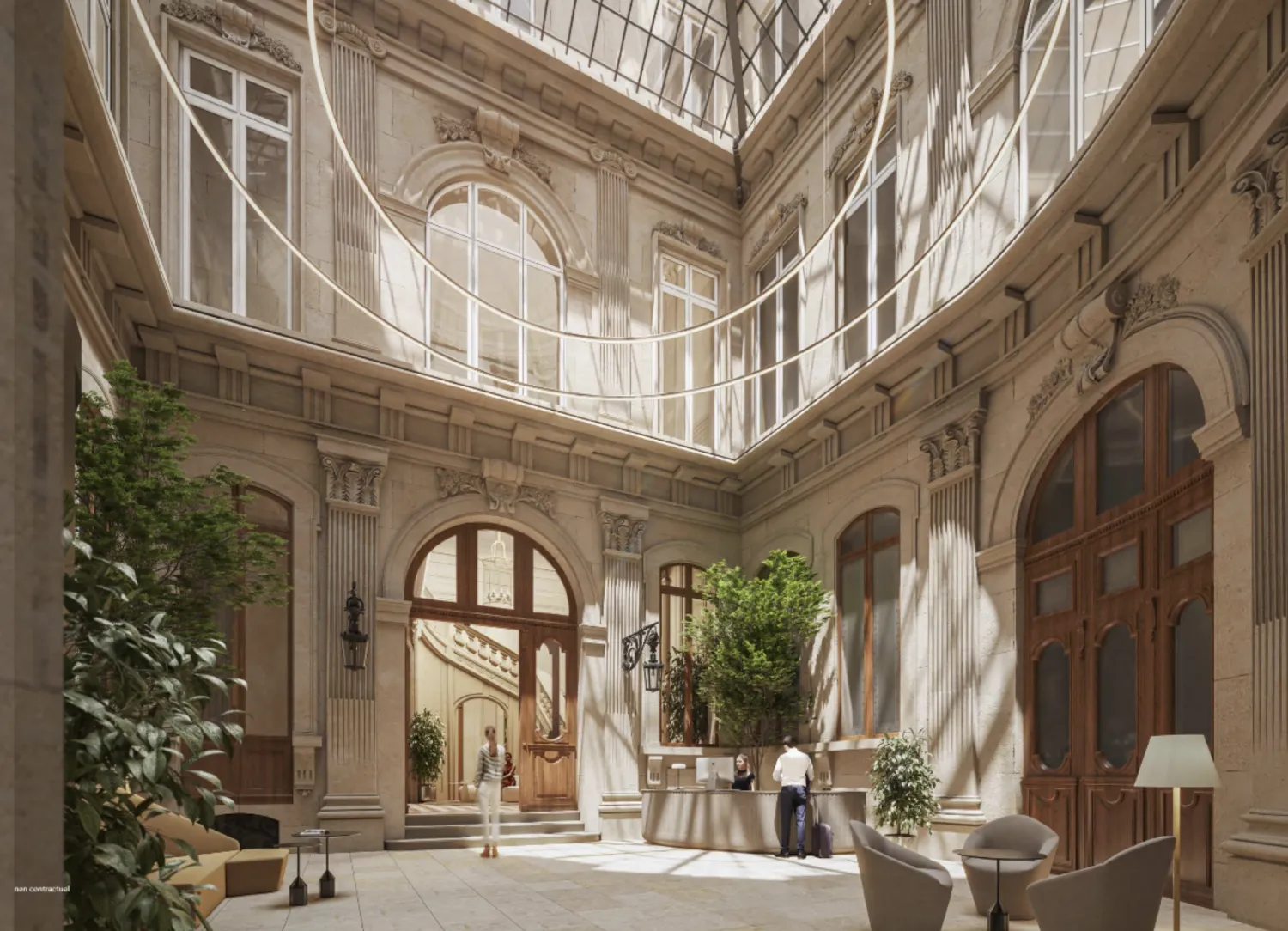 L'atrium du 288 Rive Saint-Germain